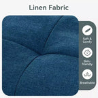 Canapé-lit futon convertible, similicuir, dossier et accoudoirs réglables, 2 places, bleu/marron/gris/noir/blanc