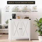 Armoire de rangement de style campagnard à 2 portes, gris/chêne foncé/blanc, assemblage par 1 personne