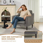 Fauteuil d'appoint du milieu du siècle en lin, une place