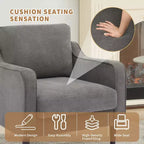Fauteuil d'appoint du milieu du siècle en lin, une place