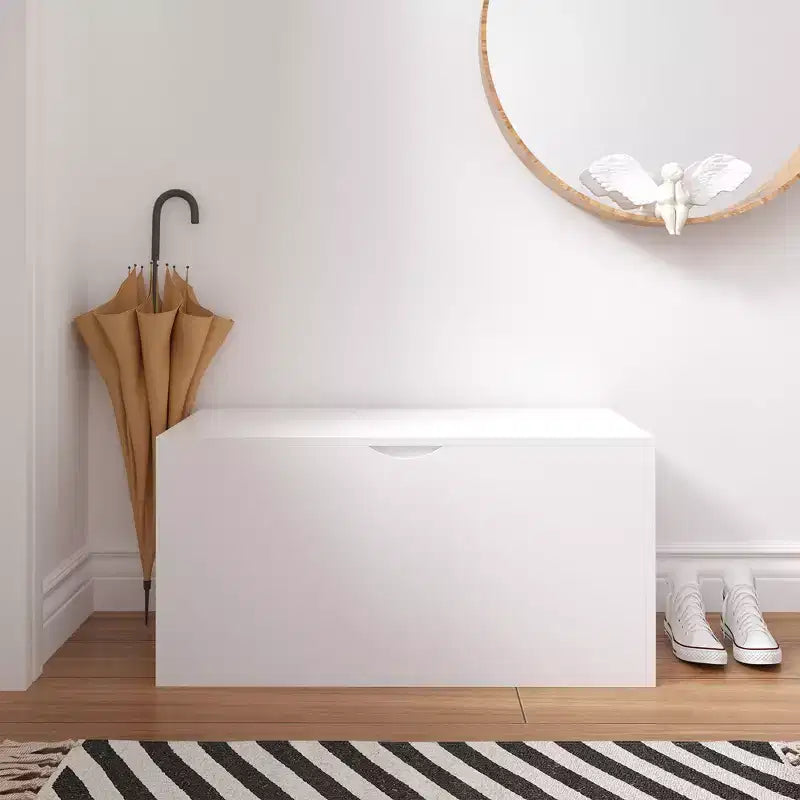 Coffre de rangement pour jouets pour enfants en bois naturel avec tiroir coulissant, utilisation par 1 enfant