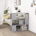 Bibliothèque-Séparateur de Pièce, Gris Béton, 1 Personne