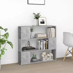 Bibliothèque-Séparateur de Pièce, Gris Béton, 1 Personne