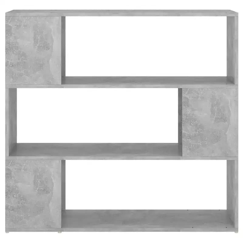 Bibliothèque-Séparateur de Pièce, Gris Béton, 1 Personne