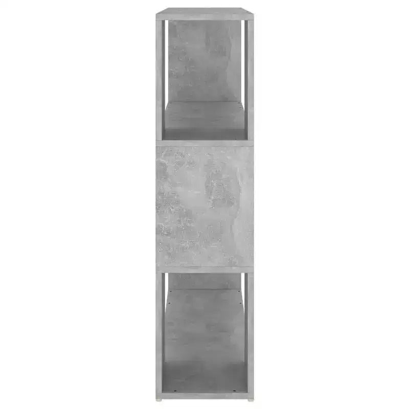 Bibliothèque-Séparateur de Pièce, Gris Béton, 1 Personne