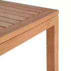 Étagère de rangement haute à 4 niveaux en teck massif, carrée, marron, pour intérieur, montage par 1 personne