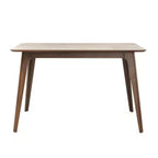 Ensemble table à manger rectangulaire, beige clair / noyer, 4 places