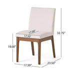 Ensemble table à manger rectangulaire, beige clair / noyer, 4 places