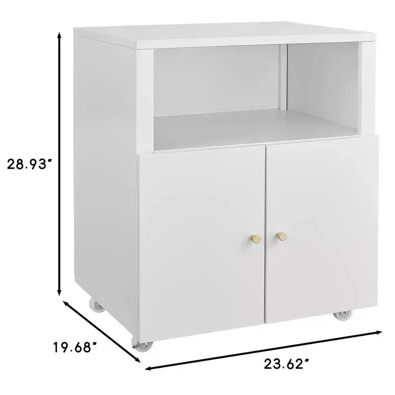 Armoire de rangement roulante robuste avec 2 portes et étagère de rangement, armoire de classement en métal sous le bureau pour garage, maison, bureau