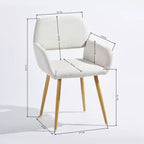 Ensemble de 2 chaises d'appoint sans accoudoirs en lin beige